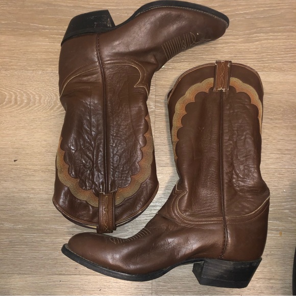 Tony lama ladies western cowgirl rodeo boots size 10 - Picture 6 of 7